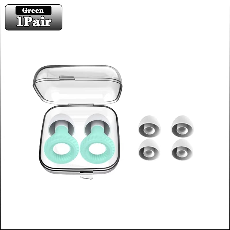 Noise-Cancelling Silicone Earplugs for Deep Sleep or Focus β Soundproof Comfort for Deep Rest & Focus