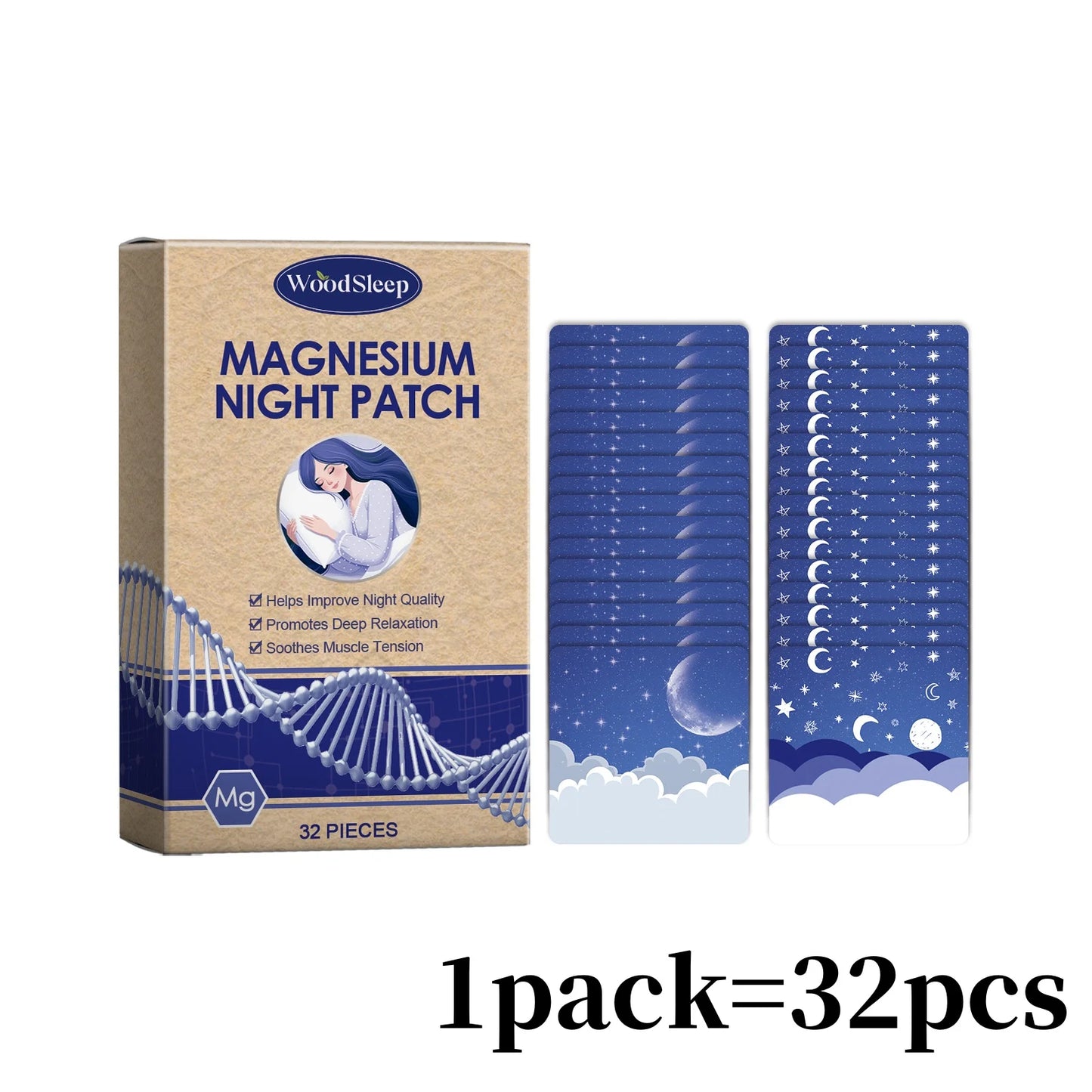 Magnesium Sleep Patches with Lavender β Stress & Anxiety Relief for Restful Night Recovery