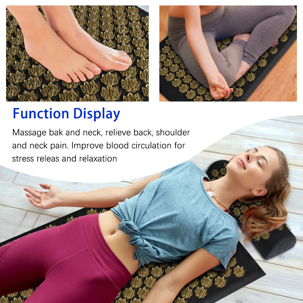 Premium Acupressure Mat & Pillow Set β Natural Stress & Recovery Tool
