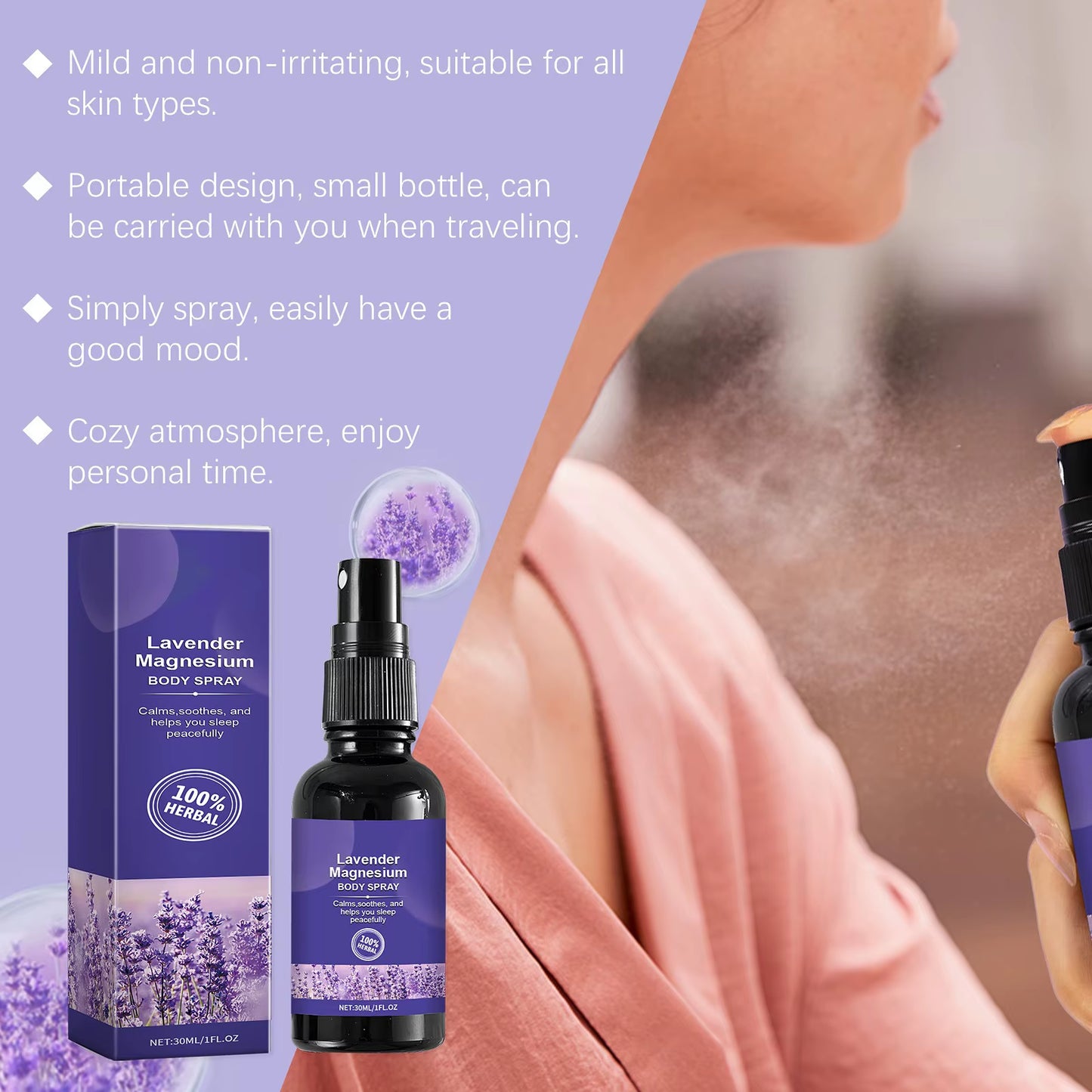 Lavender & Vanilla Sleep Pillow Spray β Aromatherapy Mist for Deep Rest & Relaxation (30ml)