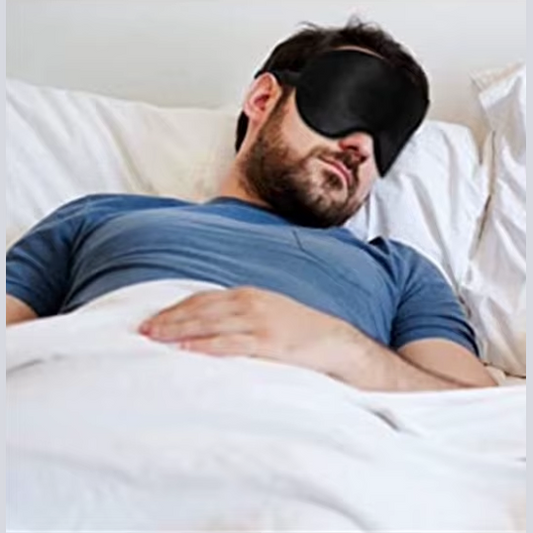 Silk Sleep Mask – 100% Mulberry Silk Soft Adjustable Eye Cover for Restful Sleep, Stress Relief & Peak Recovery