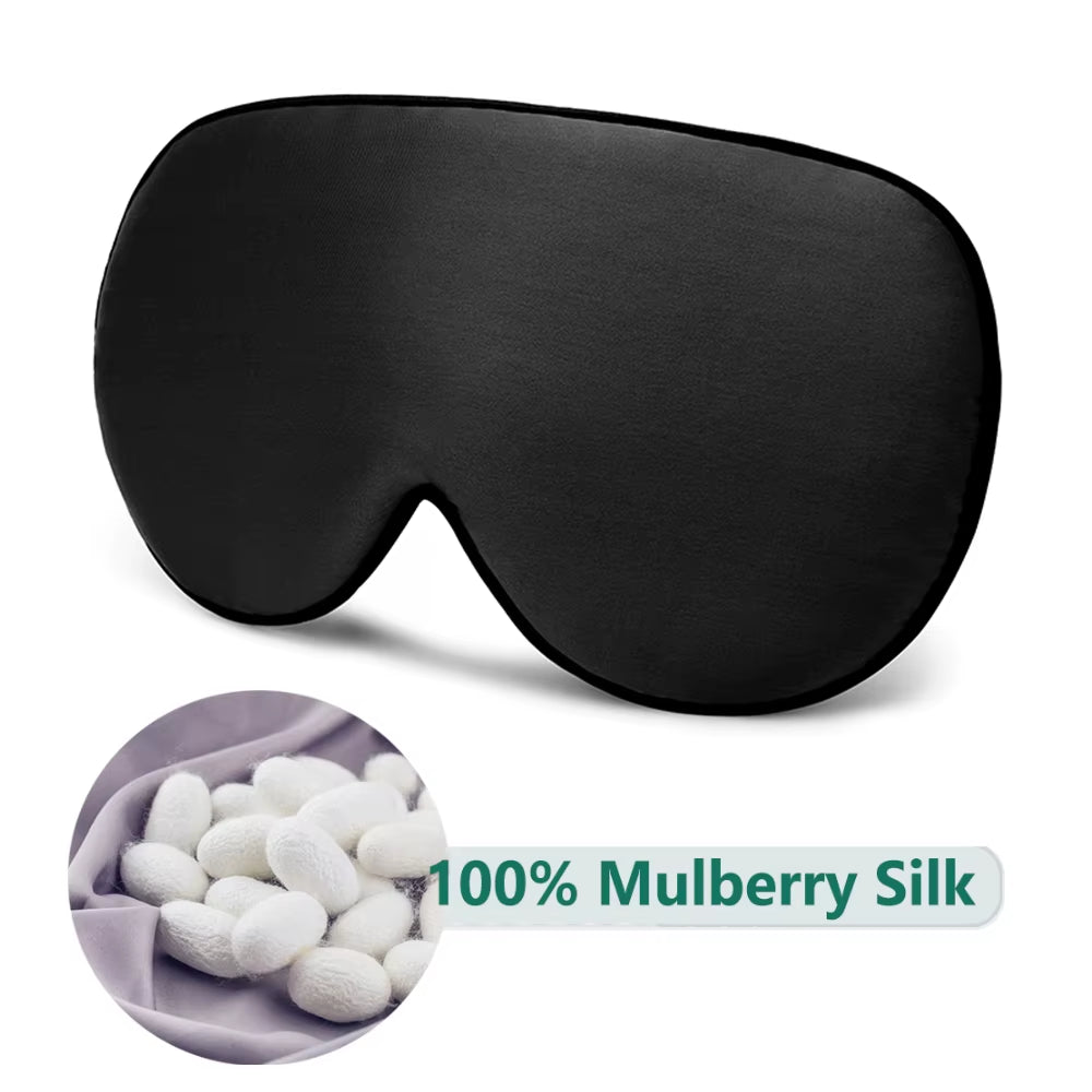 Silk Sleep Mask β 100% Mulberry Silk Soft Adjustable Eye Cover for Restful Sleep, Stress Relief & Peak Recovery