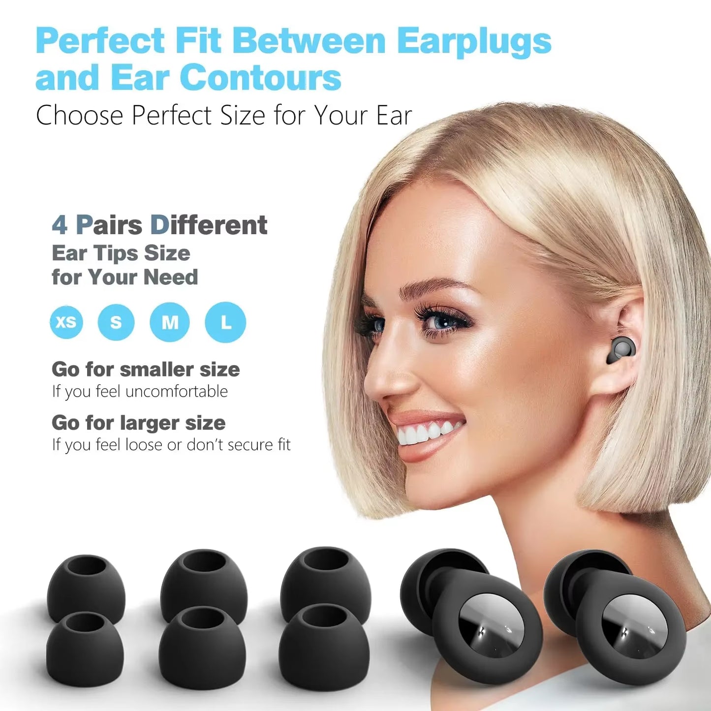 Premium Noise-Cancelling Silicone Earplugs β Reusable Sound Blocking for Sleep, Travel & Focus