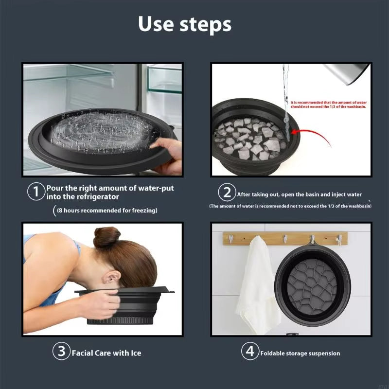 Portable Ice Bath Bowl (Foldable Face Ice Bath) β Cold Therapy for Stress Relief, Mental Focus & Flow State Recovery
