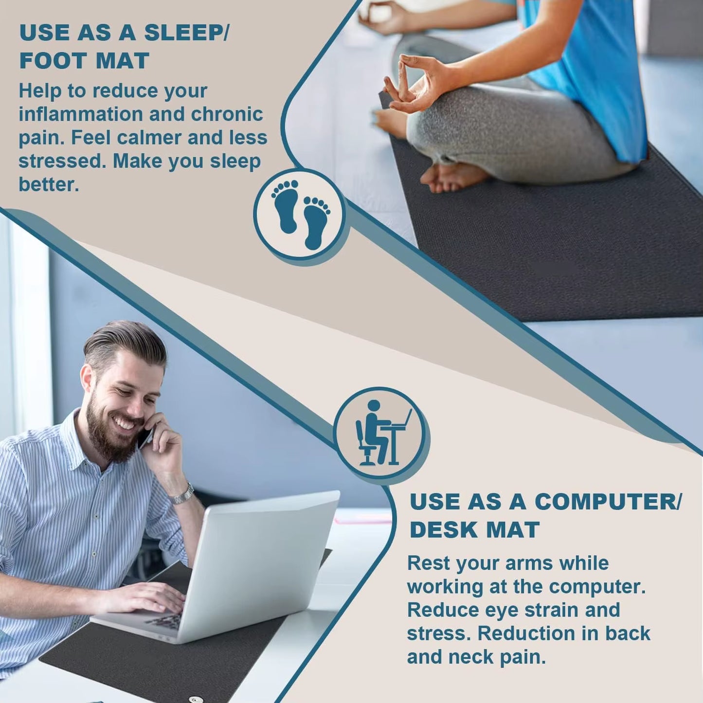 Grounding Sleep & Recovery Mat β Earthing Pad with EMF Protection & Stress Relief