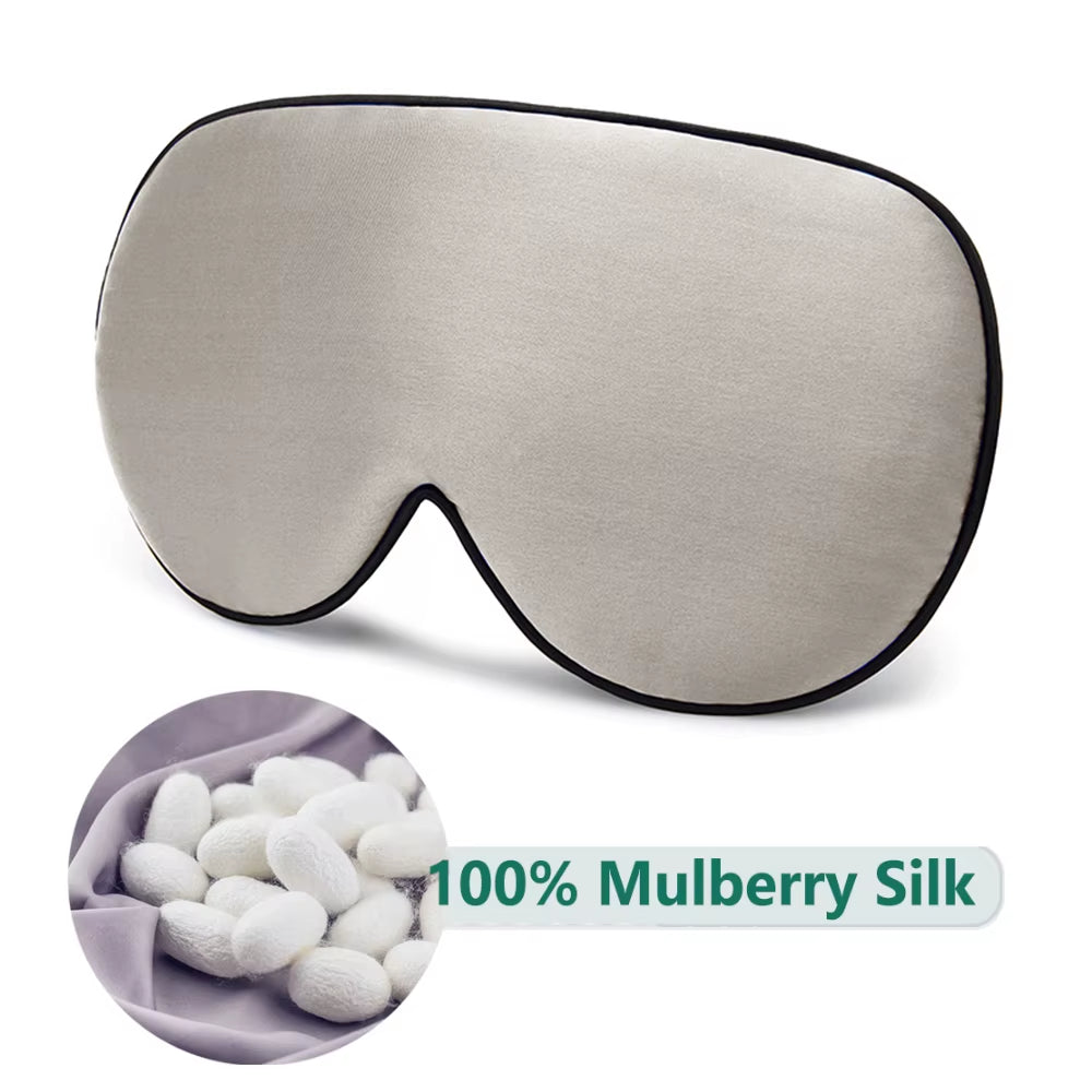 Silk Sleep Mask β 100% Mulberry Silk Soft Adjustable Eye Cover for Restful Sleep, Stress Relief & Peak Recovery