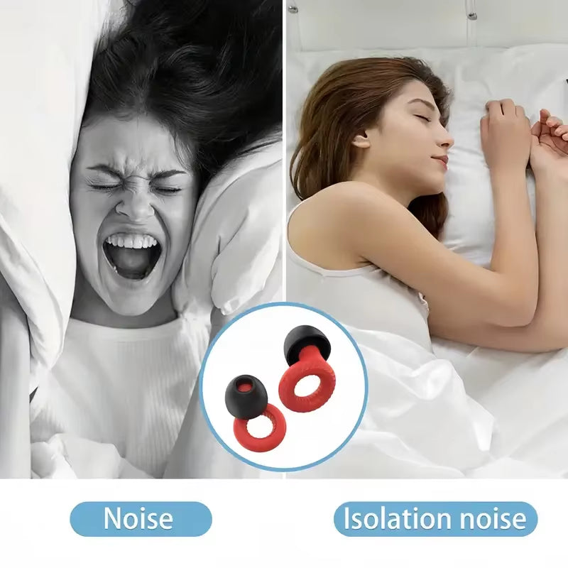 Noise-Cancelling Silicone Earplugs for Deep Sleep or Focus β Soundproof Comfort for Deep Rest & Focus