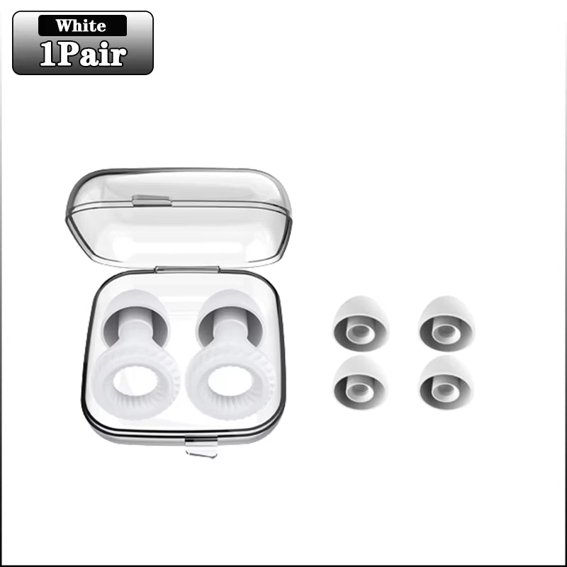 Noise-Cancelling Silicone Earplugs for Deep Sleep or Focus β Soundproof Comfort for Deep Rest & Focus