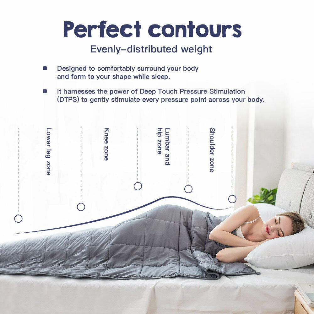 Weighted Blanket β Gravity Therapy Quilt for Deep Rest, Stress Relief & Peak Recovery (2.2β9kg Options)