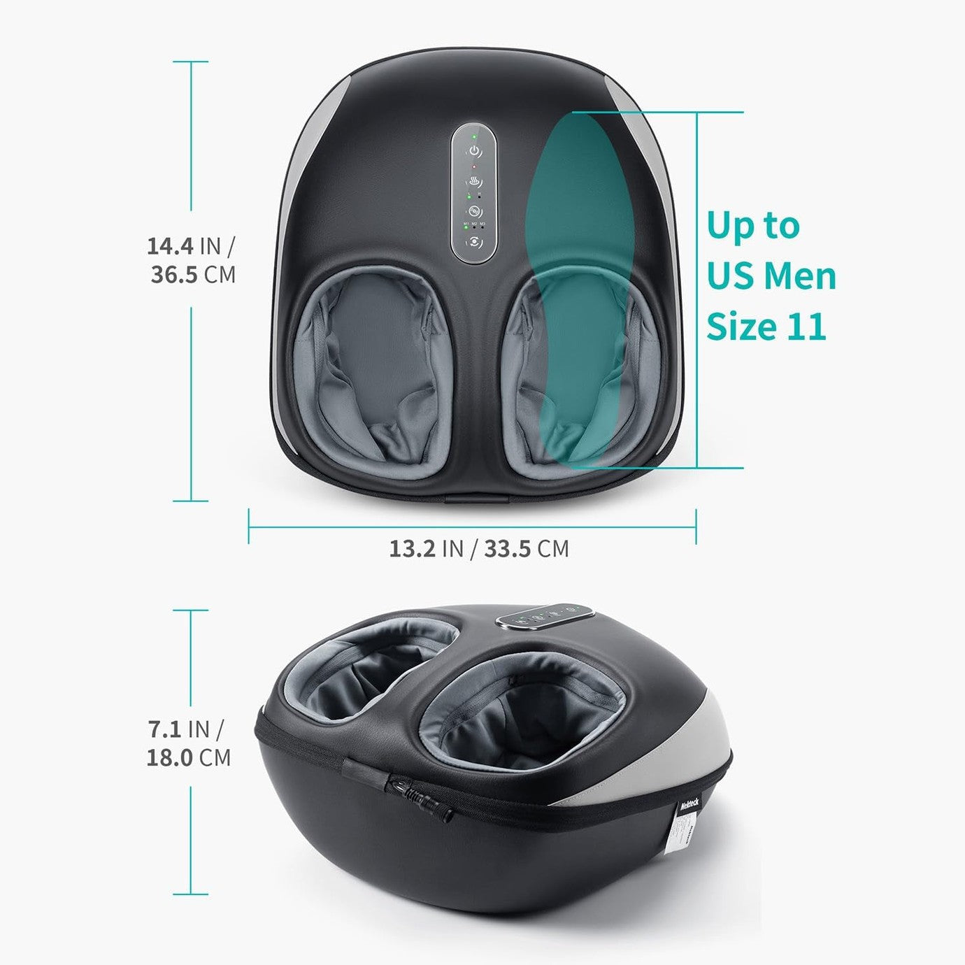 Shiatsu Foot Massager with Heat & Air Compression – Deep Kneading, Adjustable Modes & Intensity for Stress Relief & Recovery